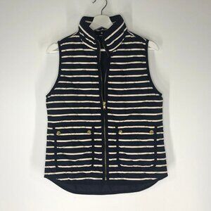 J Crew Excursion quilted vest in stripe XS